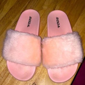 Fluffy slippers
